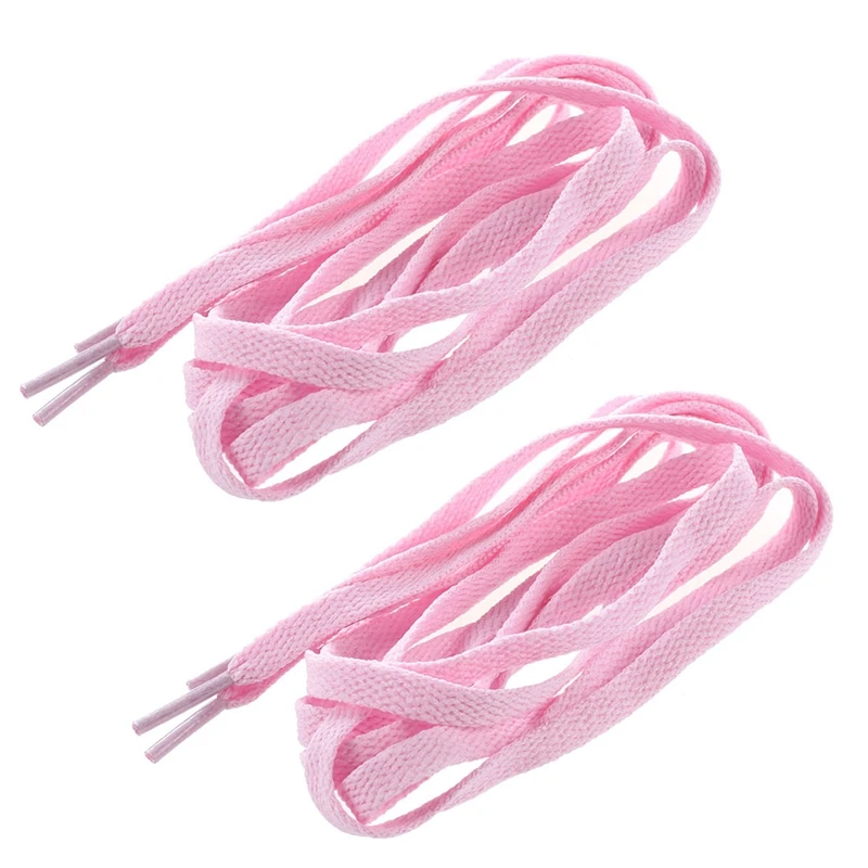 4Pcs 44 Inch Solid Flat Shoelaces Strings Laces For Sneaker Pink