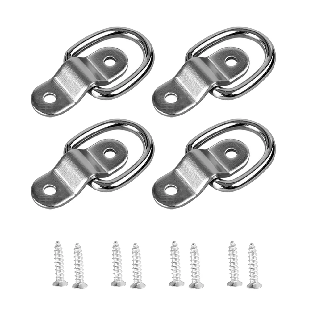 Tie Down Anchors Black D Ring Eyelets 304 Stainless Steel 6 Mm Thick Ring 3 Mm Reinforced Base Pre-drilled Holes view 6