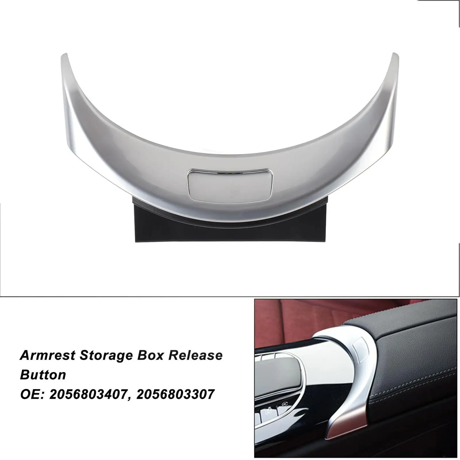 Car Armrest Storage Box with Release Button 2056803307 - Easy Installation & Space Saver