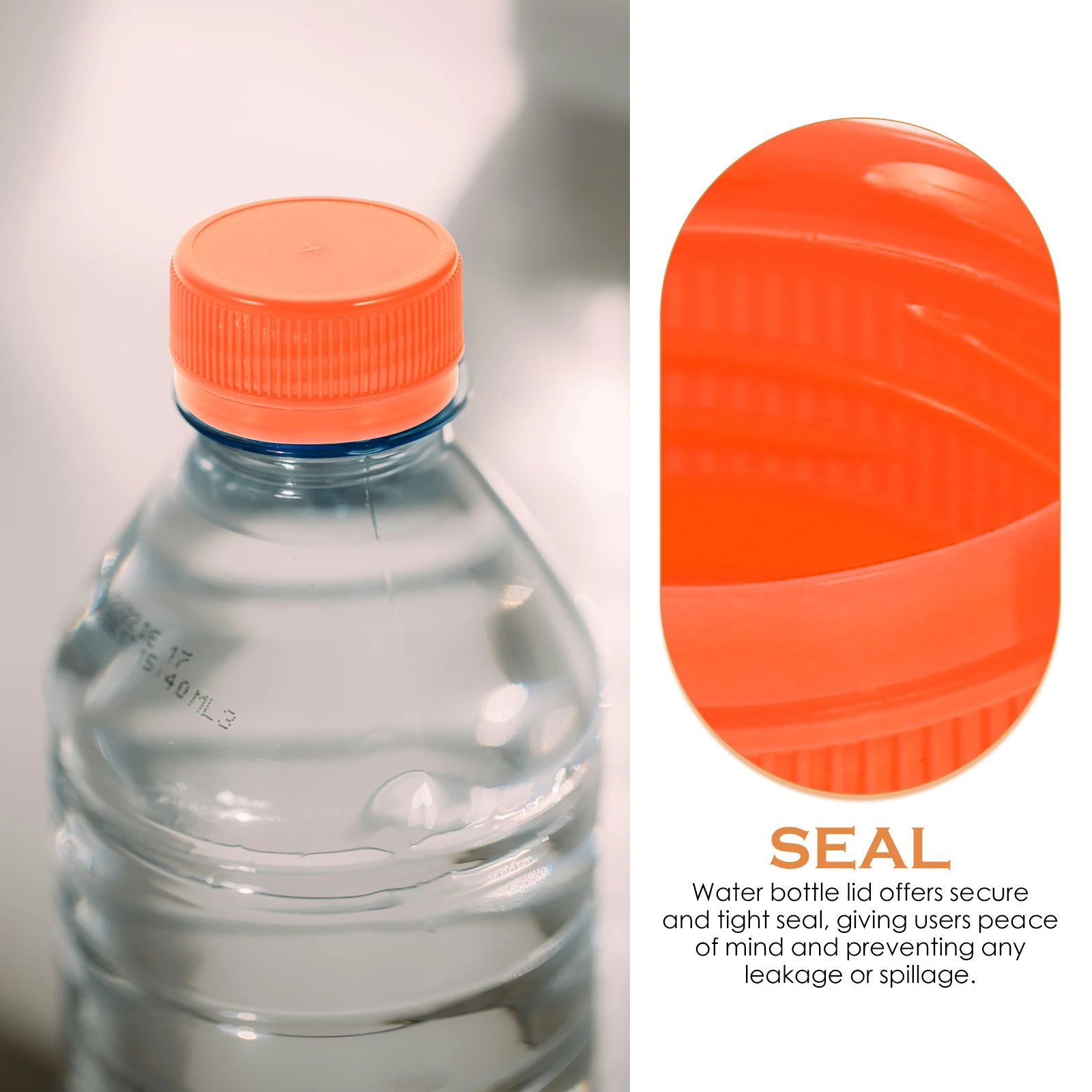 

100 Pcs Lid Plastic Bottle Cap Water Caps Sealing School Bottles for Orange Pp Child