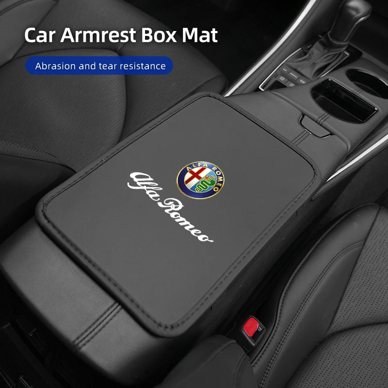 

Car Armrest Box Cushion Ice Silk Cold Pad Refreshing Summer For Alfa Romeo Giulia Stelvio Giulietta 156 159 Mito Tonale Brera