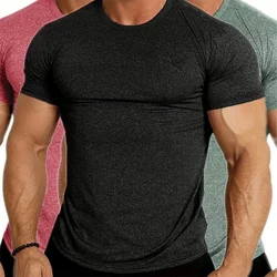 2024 New Tight sports T-shirt quick drying fitness sportswear short sleeve tops running Training summer compression T-shirts men