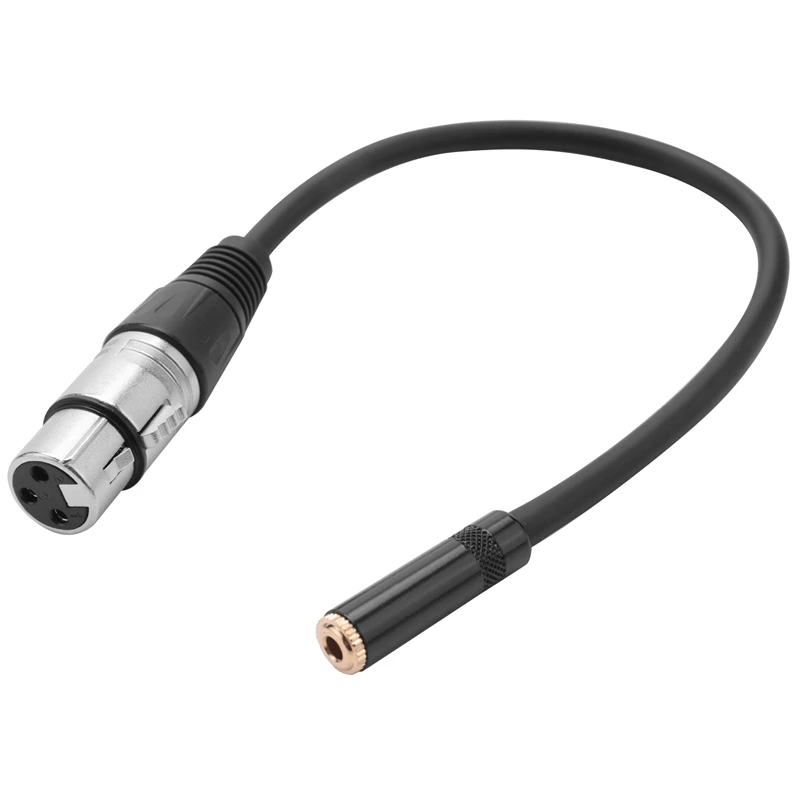 0. Wire 3 Pin Xlr Female To 3.5Mm Trs 1/8Inch Female Stereo Audio Adapter Microphone Cable