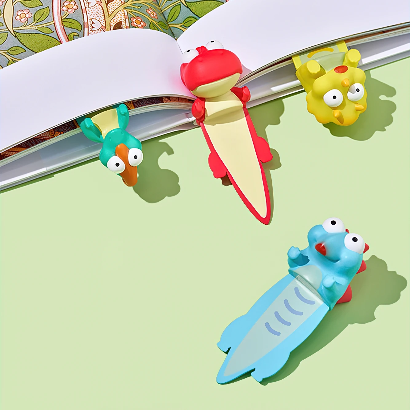 Dinosaur Bookmark Cartoon 3D Soft Holder for Book Reading Marker Unique Stationery Gifts for Kids School A7554