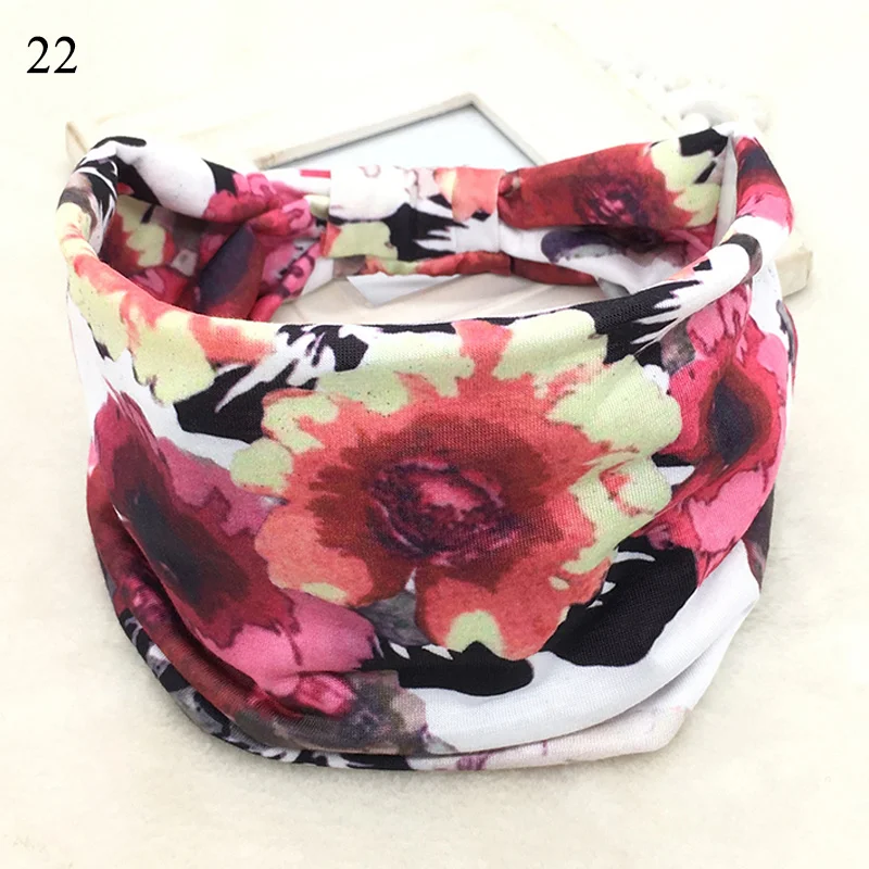 Bohemian Wide Cotton Stretch Headbands Women Headwrap Turban Headwear Bandage Hairbands Bandana Wide Headbands Hair Accessories