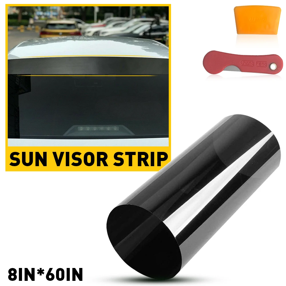 Universal Sun Visor Strip Windshield Banner Vinyl Long Lasting Premium Blank Decal Car Van Windscreen Sunstrip Car Stickers