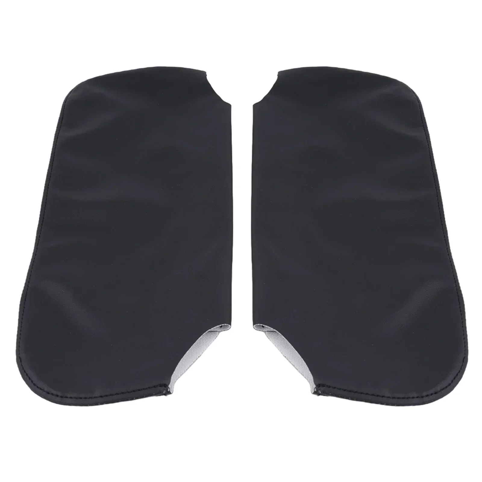 

Совершенно новый чехол для солнцезащитного козырька, кожаный чехол, 2 шт., черный, левый и правый, кожаные молдинги из микрофибры, отделка солнцезащитного козырька, кожа