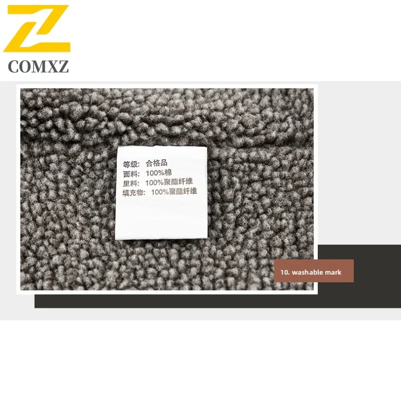 COMXZ الرجال الشتاء سترة في الهواء الطلق نمط رحلة التزلج الدافئة سميكة الثلوج مغامرة لامب جاكيت من الصوف رحلة التخييم يندبروف معطف