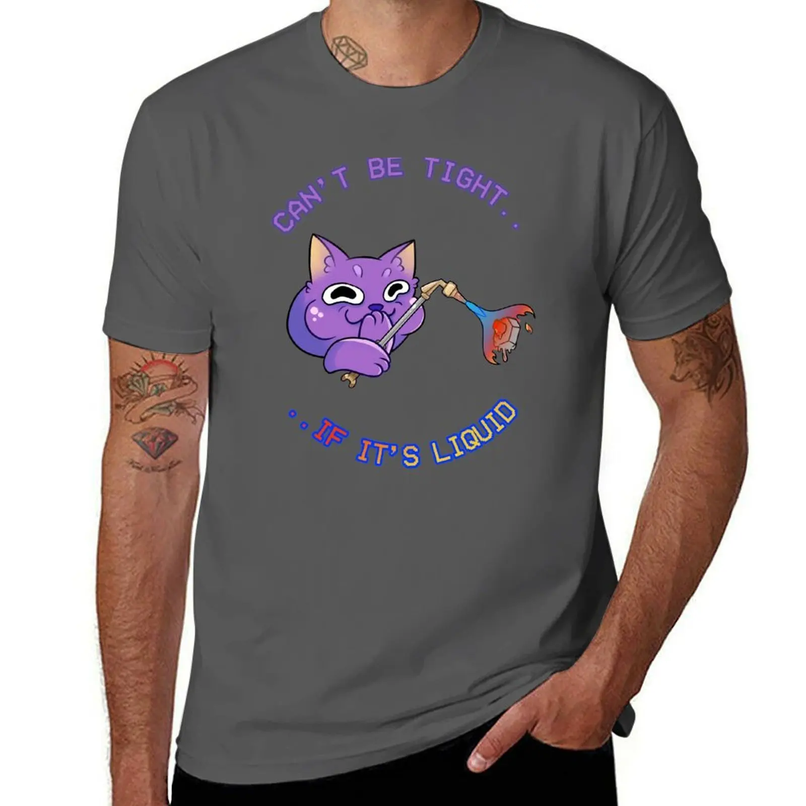 

Can't tight if it's liquid T-Shirt Simple Print Design T-Shirt