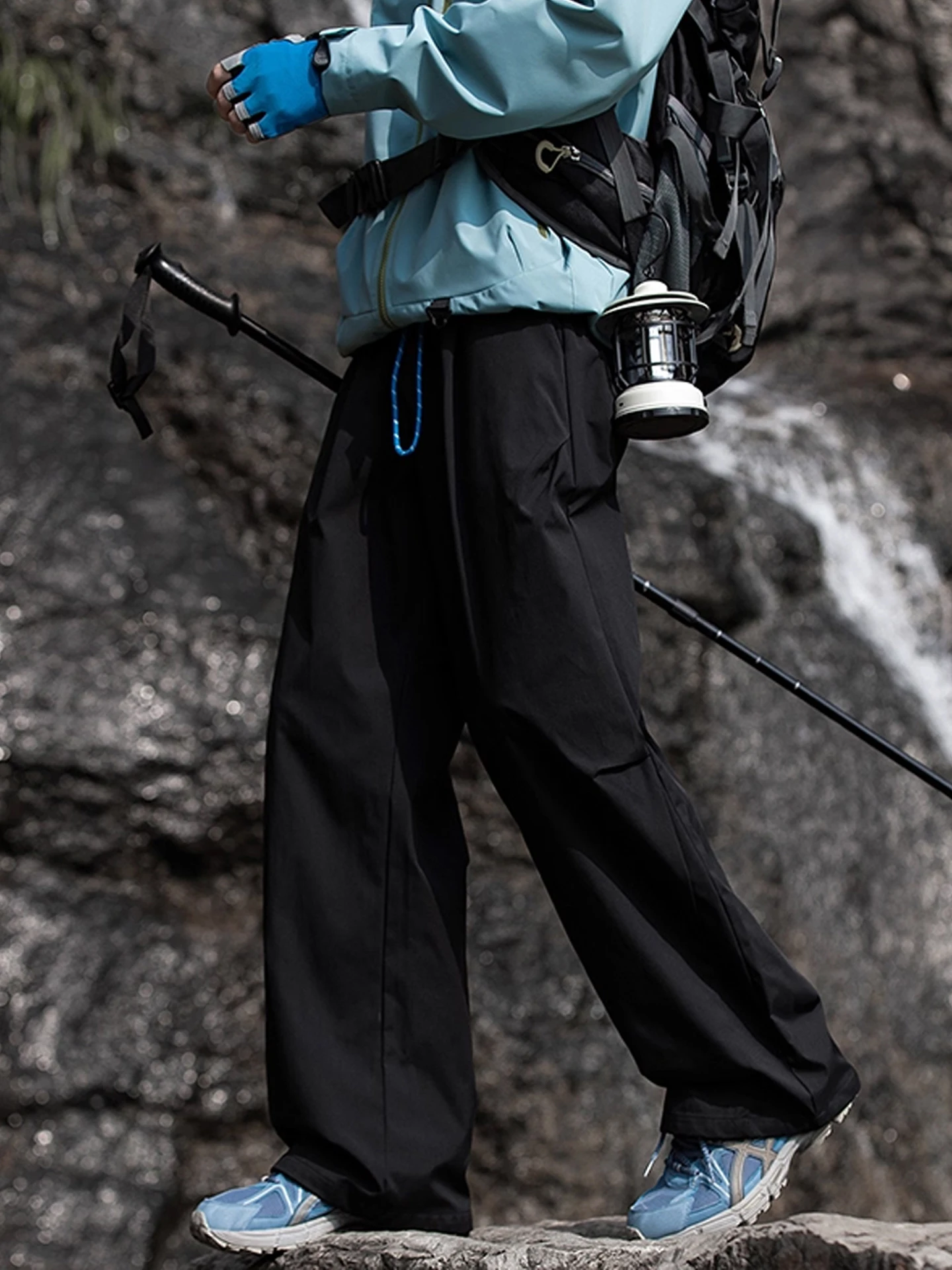 

Qui Dry Paratrooper Pants Men's Outdoor Climbing Hiking Tactical Leisure Long Trousers Polyester Fiber Casual Sle