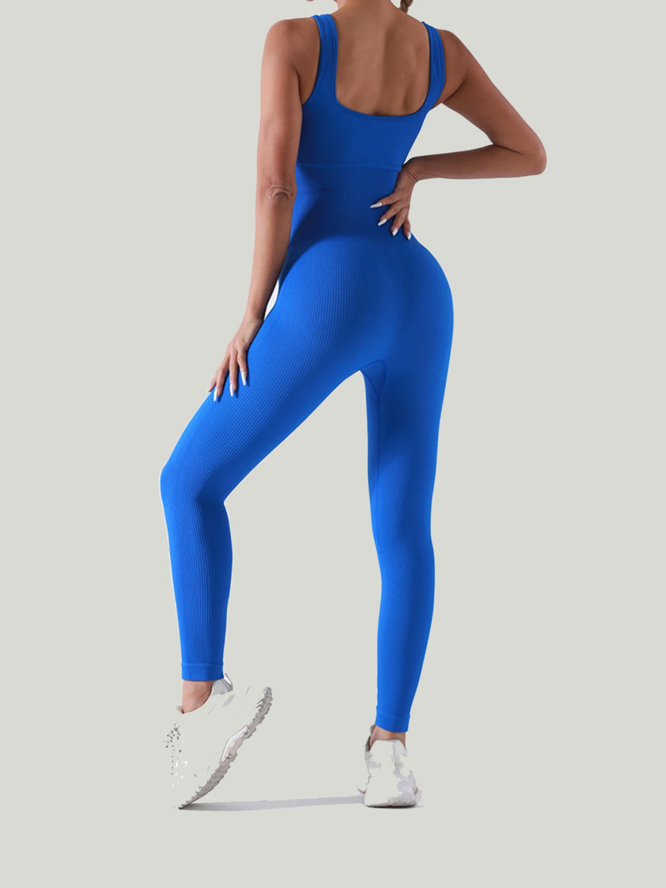 Nahtloser Yoga-Einteiler für Damen, weicher Fitness-Overall mit Leggings für das Training im Fitnessstudio