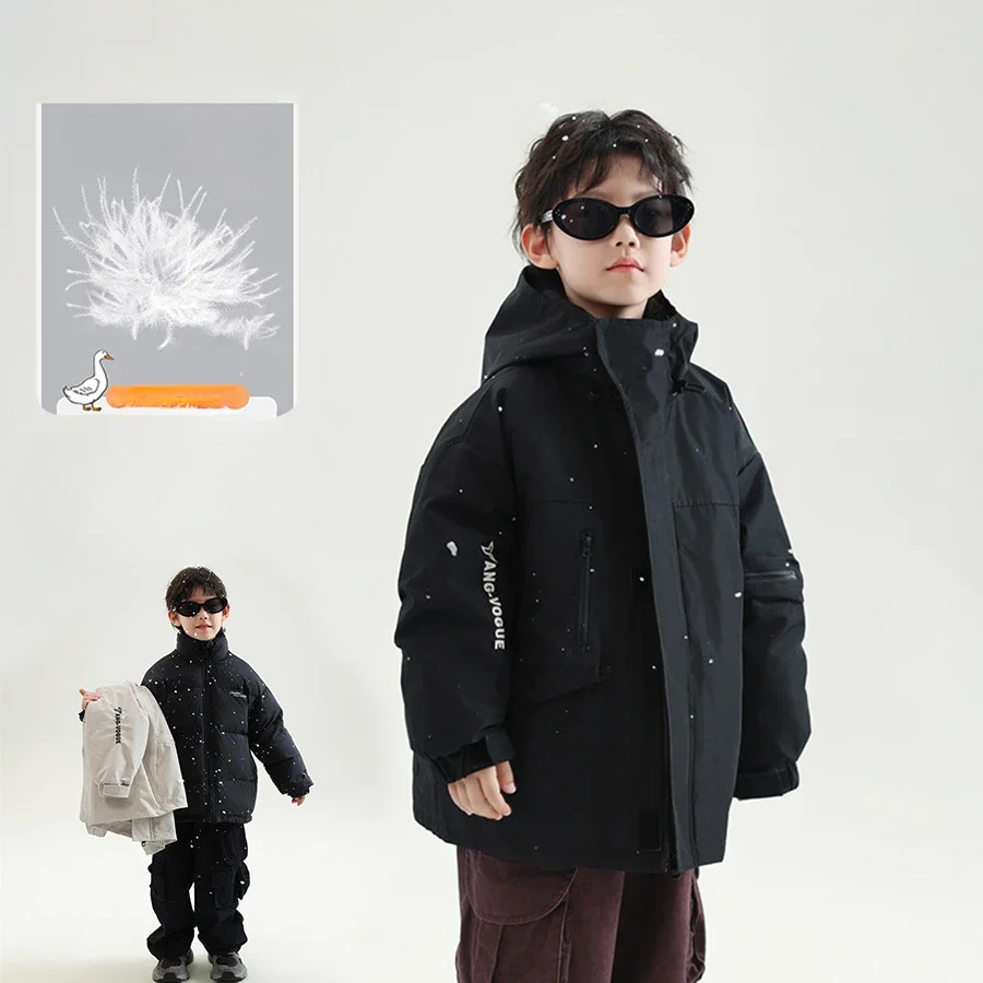 Kids Puffer Jackets Warm Fashion Korean New Winter Casual Simple