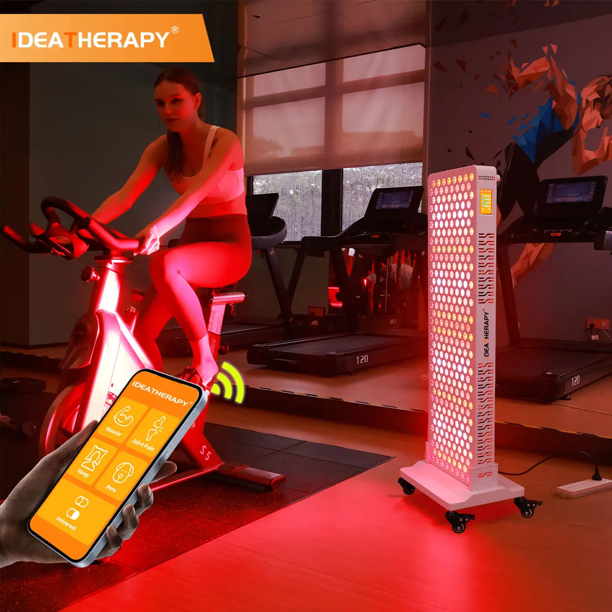 

Контроллер приложения IDEATHERAPY 660, 850 нм, двухчиповый светодиодный светильник, машина для терапии красным светом, инфракрасная световая терапия для всего тела