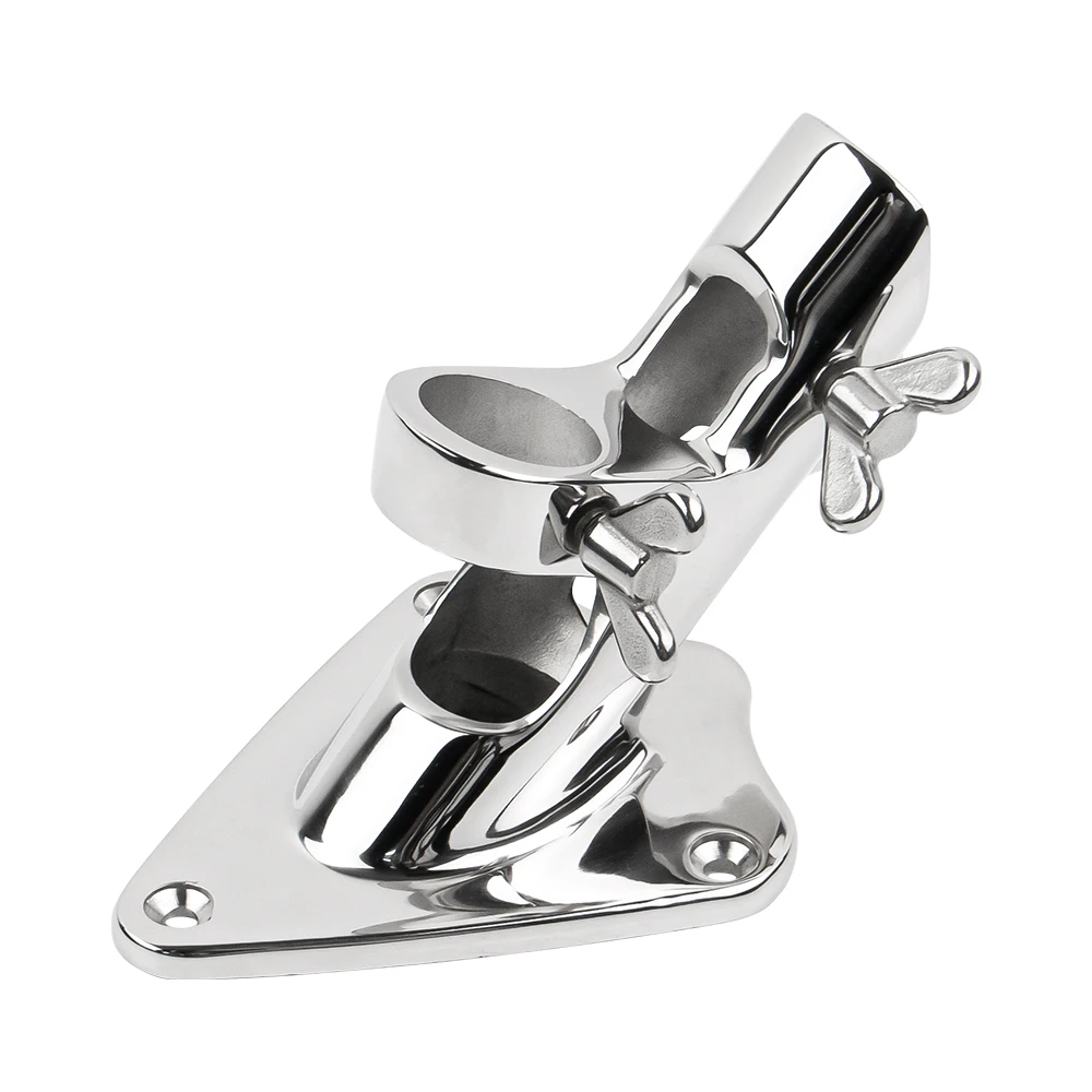 

STLF Marine Hardware 316 Stainless Steel Boat Flag Pole Holder Bracket Flagpole Base with Knob