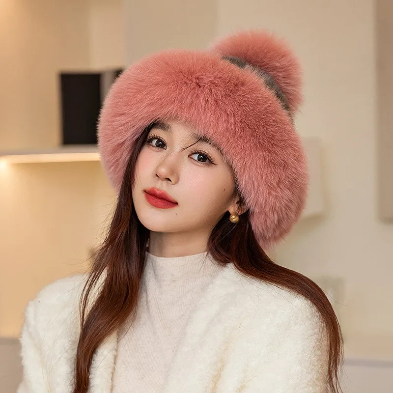 New autumn and winter styles of fur warm fashionable fisherman hats woolen ear-protecting Mongolian for children