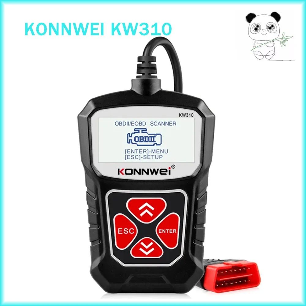 

KONNWEI KW310 OBD2 Car Diagnostic Scan Tool Automotive ODB2 OBD 2 Scanner Code Reader with Russian Auto Tools PK ELM 327 V1 5