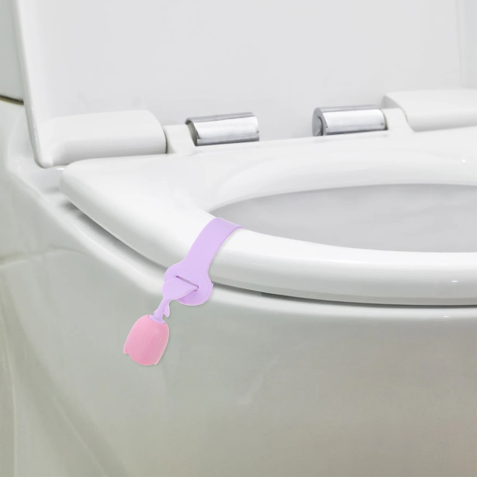

1 Set Silicone Flower Toilet Lid Lifter Handle Reusable Adhesive Bathroom Accessory Lavatory Seat Cover Lifter Tool For Home