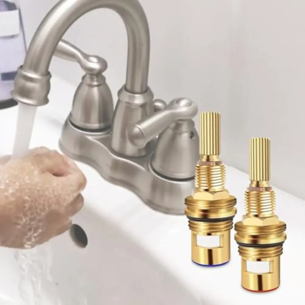 

Brass Valve Faucet Cartridge Set For Newport Brass For Hot/Cold Widespread Models Leak-Free Dual O-Ring Heavy-Duty Copper Core