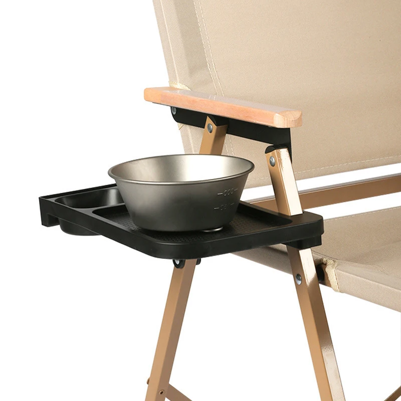 1PC Outdoor Camping Chair Side Storage Tray Recliner Chair Tray Camping Accessories Folding Universal Cup Holder Tool view 2