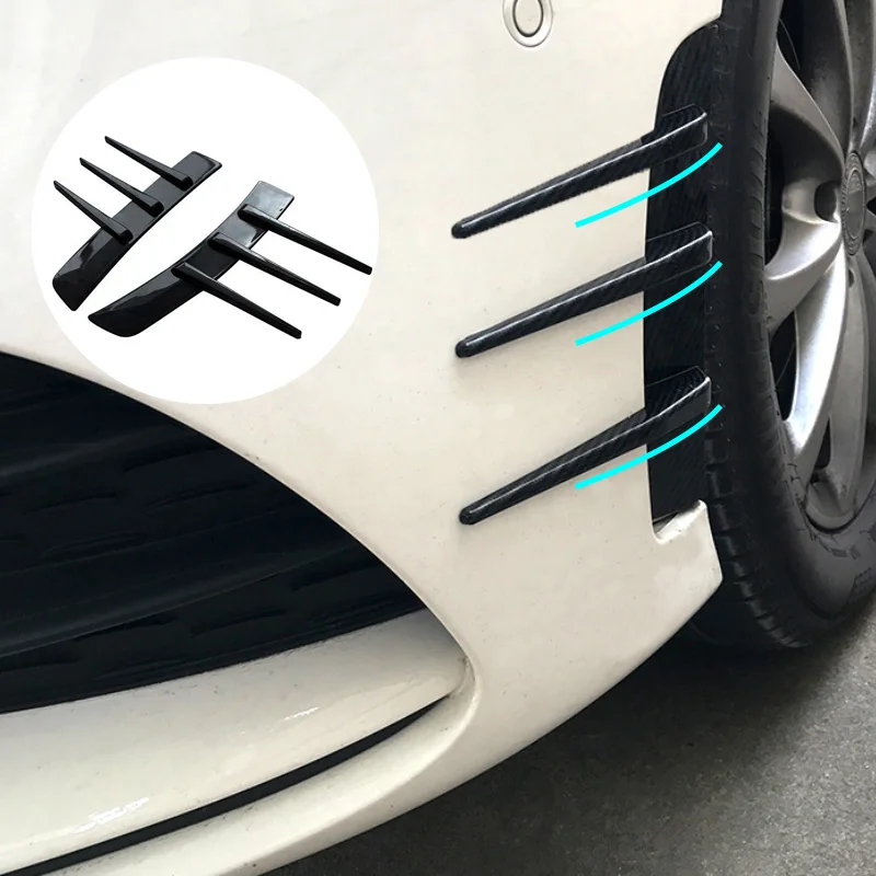 Car Modified Leaf Panels Simulate Shark Gills Flanks Body Trim Stickers 22.5cm Anti-Collision Car Sticker Installation Exterior