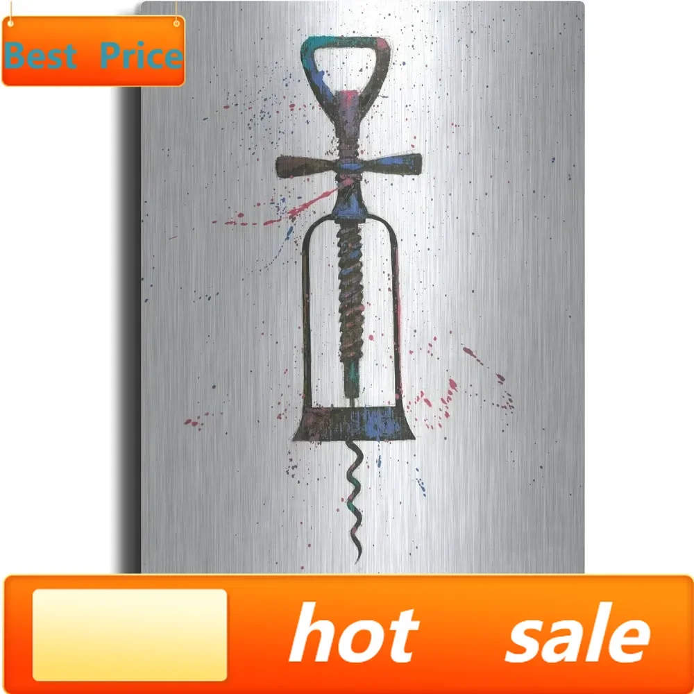 

Горячие продажи: Металлическое искусство от Wellington Studio: Wine Splash Corkscrew II, 24 x 36
