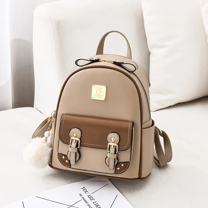 

Soft Leather Backpack Large Capacity Travel Bag for Women Single Shoulder Double Shoulder Bag New Style Mid-aged Ladies Handbag