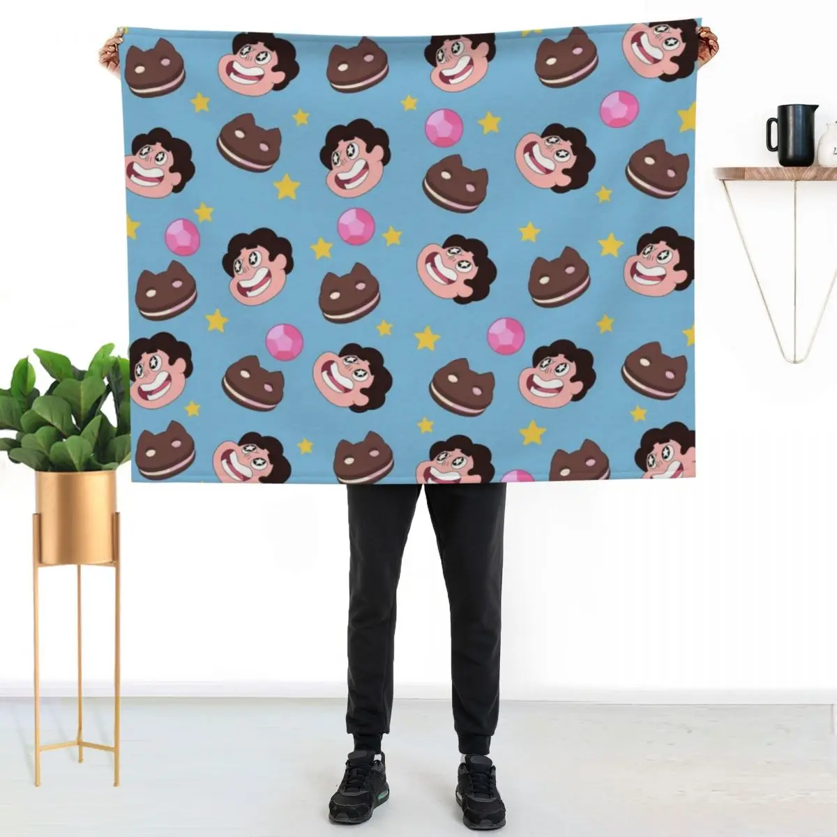 Steven Universe pattern Throw Blanket Shaggy Luxury Designer Cute Soft Plaid Luxury Throw Sleeping Bag Blankets