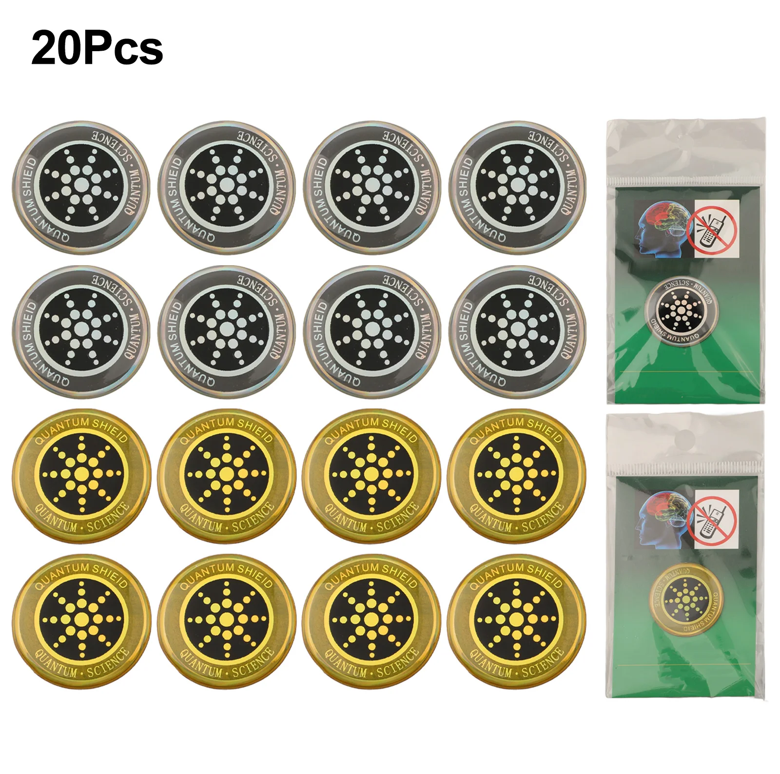 20Pcs Powerful Electronic Devices Accessories Round Phone EMF Protector Practical Smooth EMF Block Sticker For Laptop