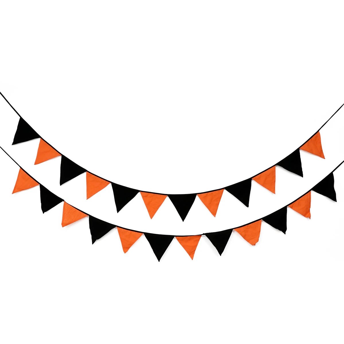 

2 Pcs Pennant Hanging Decoration Halloween Shop Banner Backdrop Decorations Party Cotton Triangular