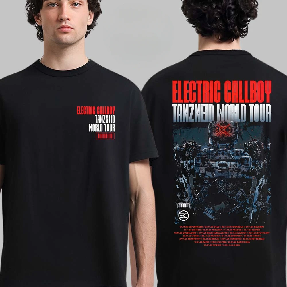 Best Electric Callboy Cotton Band Shirt Unisex Summer Short Sleeve Fashion Brand Tee Luxury Casual Vintage T-shirt