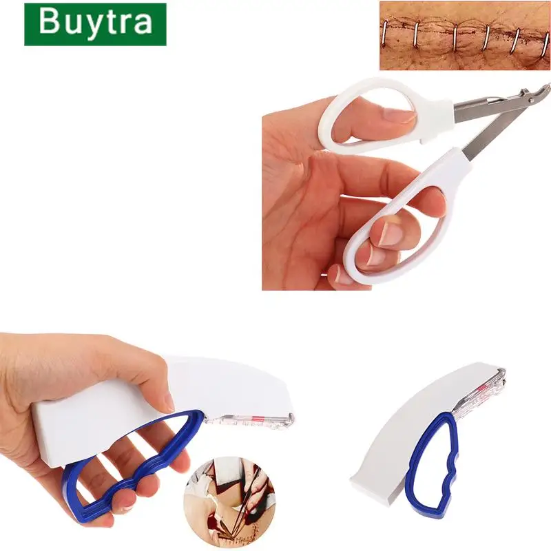 Grampeador de pele de aço inoxidável descartável NailPuller Máquina de costura Estéril, Pacote em branco, Kit de primeiros socorros, Cirurgia médica