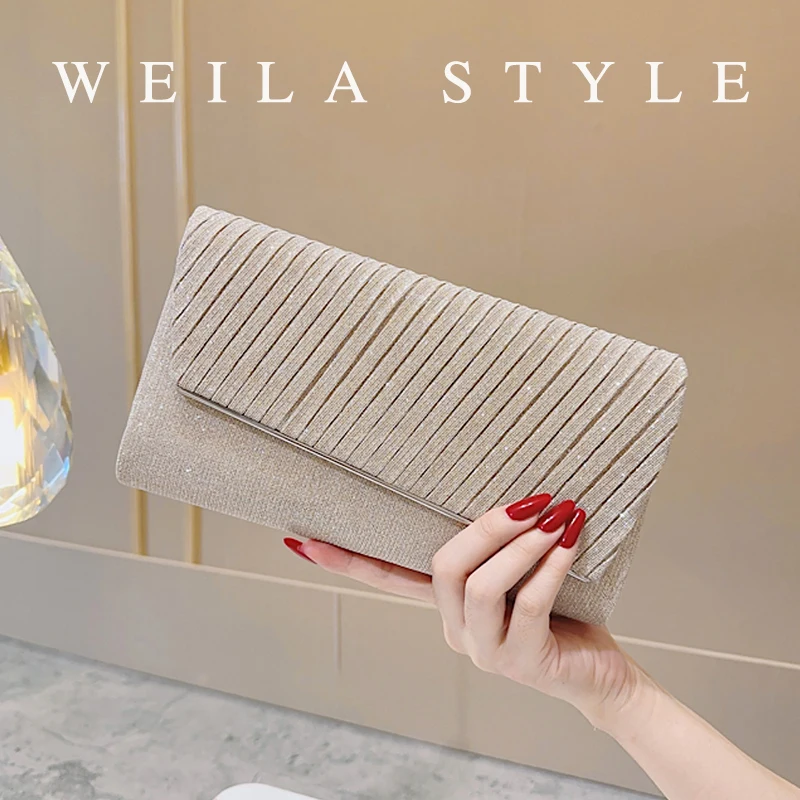 

Glitter Clutch Purses for Women, Elegant Evening Bag, Flap Envelope Handbags, Large Wedding Party Prom Purse