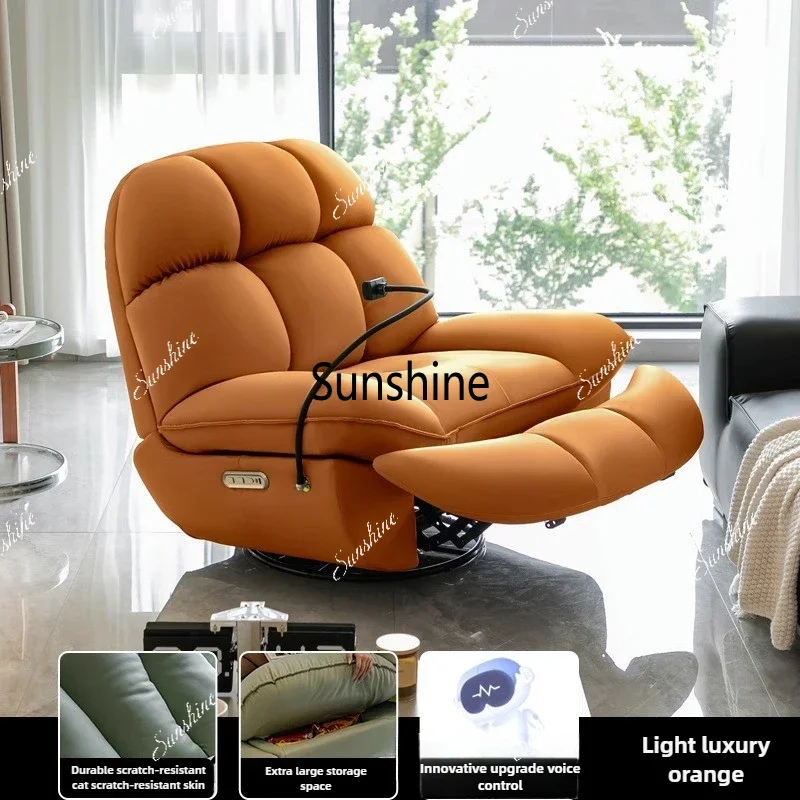 Lazy Sofa Can Sleep and Lie Down First-class Leisure Sofa Electric Intelligent Multifunctional Living Room Single Person Sofa  F