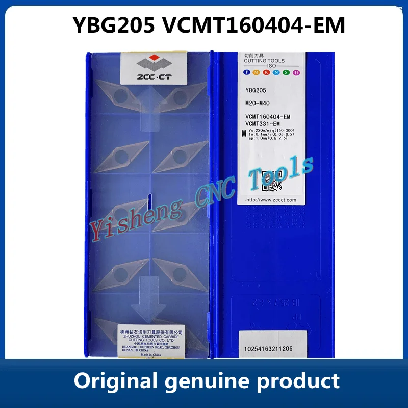 

ZCC CT diamond brand CNC alloy blade YBG205 VCMT160404-EM YBM153