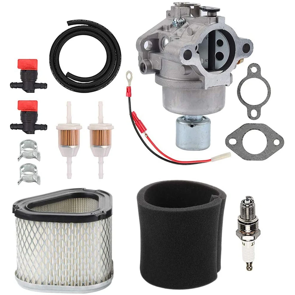 

New 42-853-03-S Carburetor with Air Filter Kit for Kohler CV15 CV15S CV14 15 HP Engine GY20574 LT155 Carb