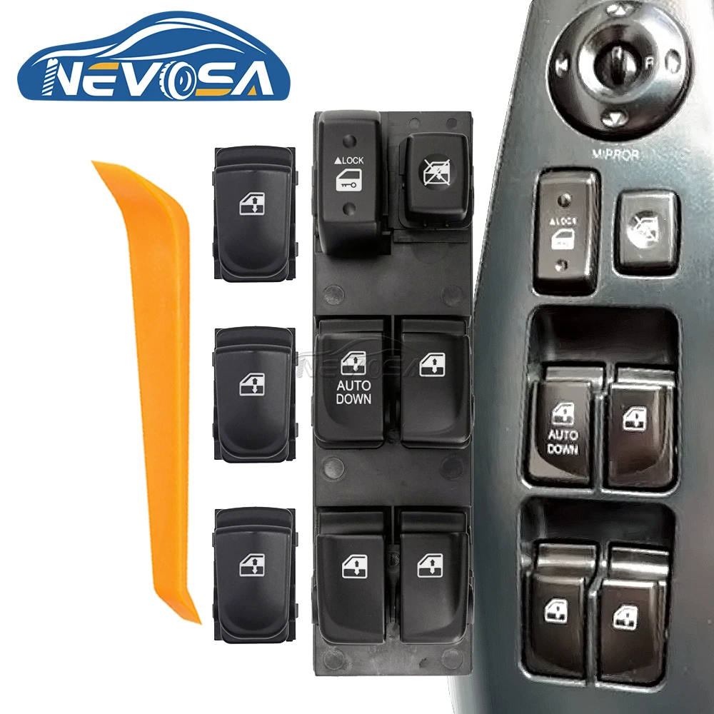 NEVOSA 93580-2H000 93570-2H110 Master Window Switch Passenger Rear Button For Hyundai Elantra HD 2007 2008 2009 2010 935702H110