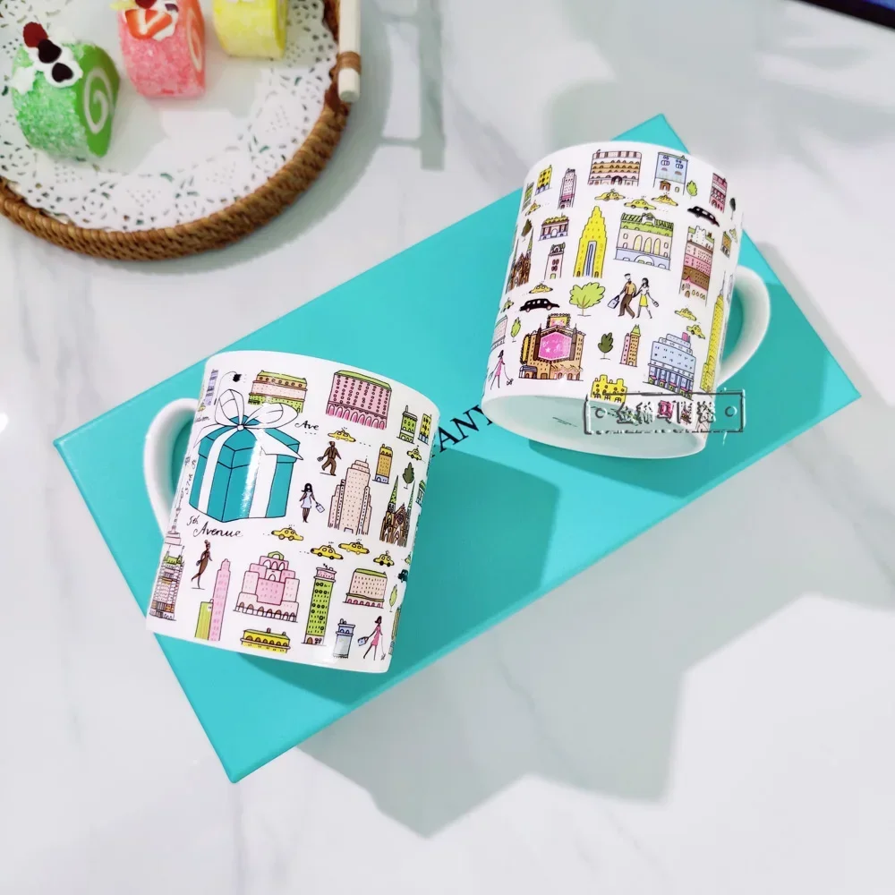 

Porcelain Mugs With Box and Bag Luxury Wedding Birthday Gift Ceramic Coffee Tea Milk Water Cups For Home Family Friends