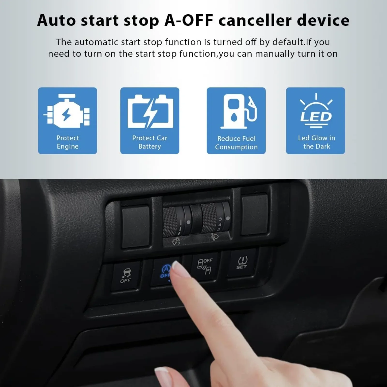 US Auto Start Stop Eliminator for Subaru Forester Legacy Outback,Little Auto Start Stop a-Off Controller/Canceller/Disable