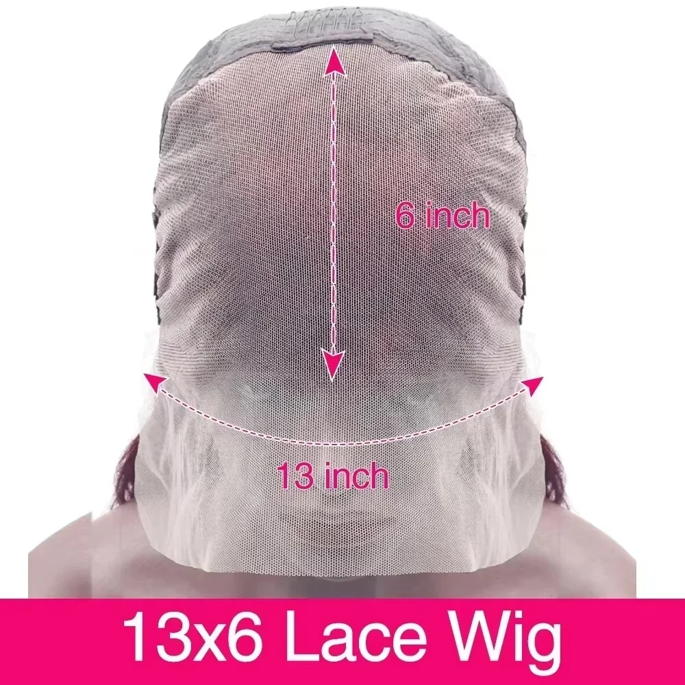 200% الكثافة 13x6 الدانتيل الجبهة 100% باروكة من شعر طبيعي 99J بورجوندي 30 40 بوصة Hd شفافة الجسم موجة الدانتيل الباروكات الأمامية قبل قطعها