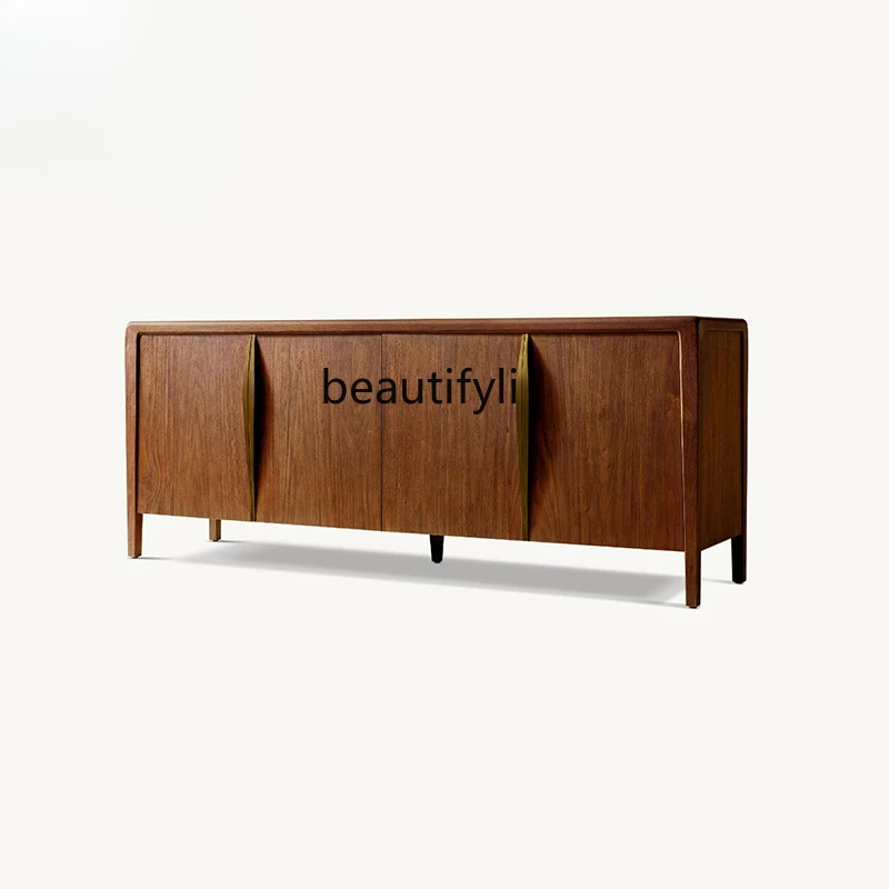 

Nordic light luxury solid wood, locker storage, designer living room, modern simple side cabinet entrance cabinet