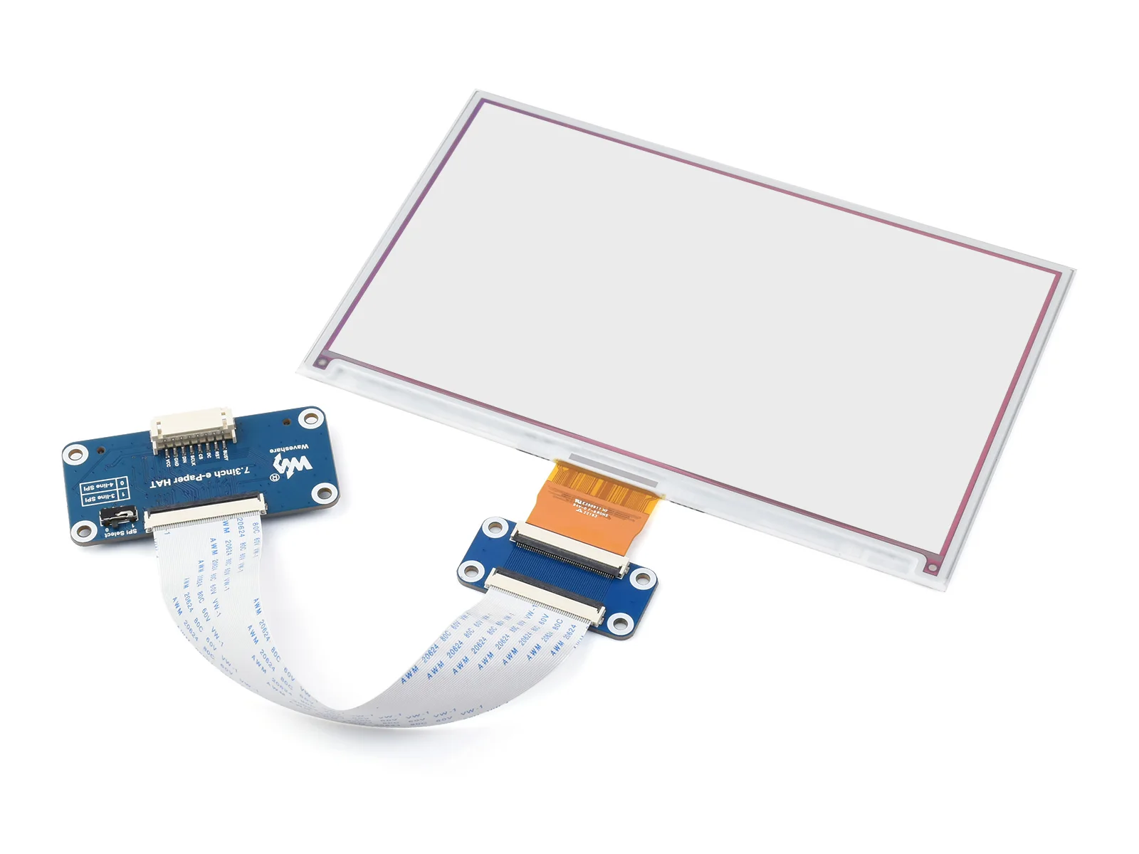 Imagem -03 - Waveshare-módulo de Exibição E-ink Cores Papel e 800x480 Pixels Comunicação Spi Compatível com 3.3v 5v Mcus 7.3