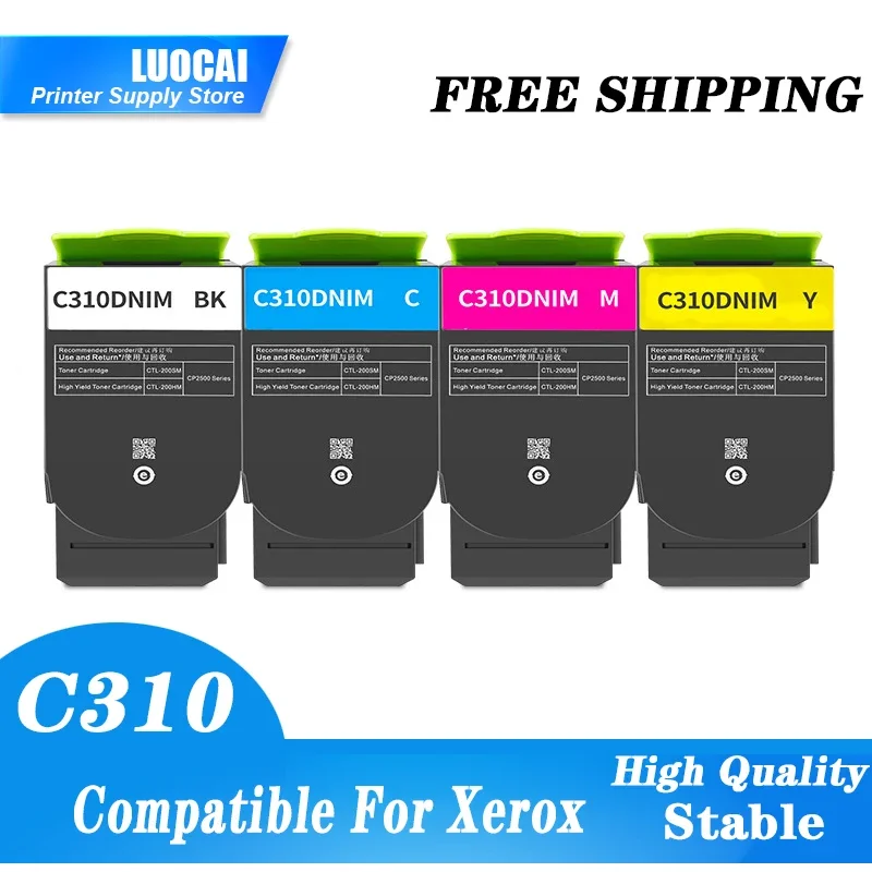 4Color C310 C315 Color Toner Cartridge Compatible for FUJI Xerox C310DNI C310DNIM C315DNI Printer