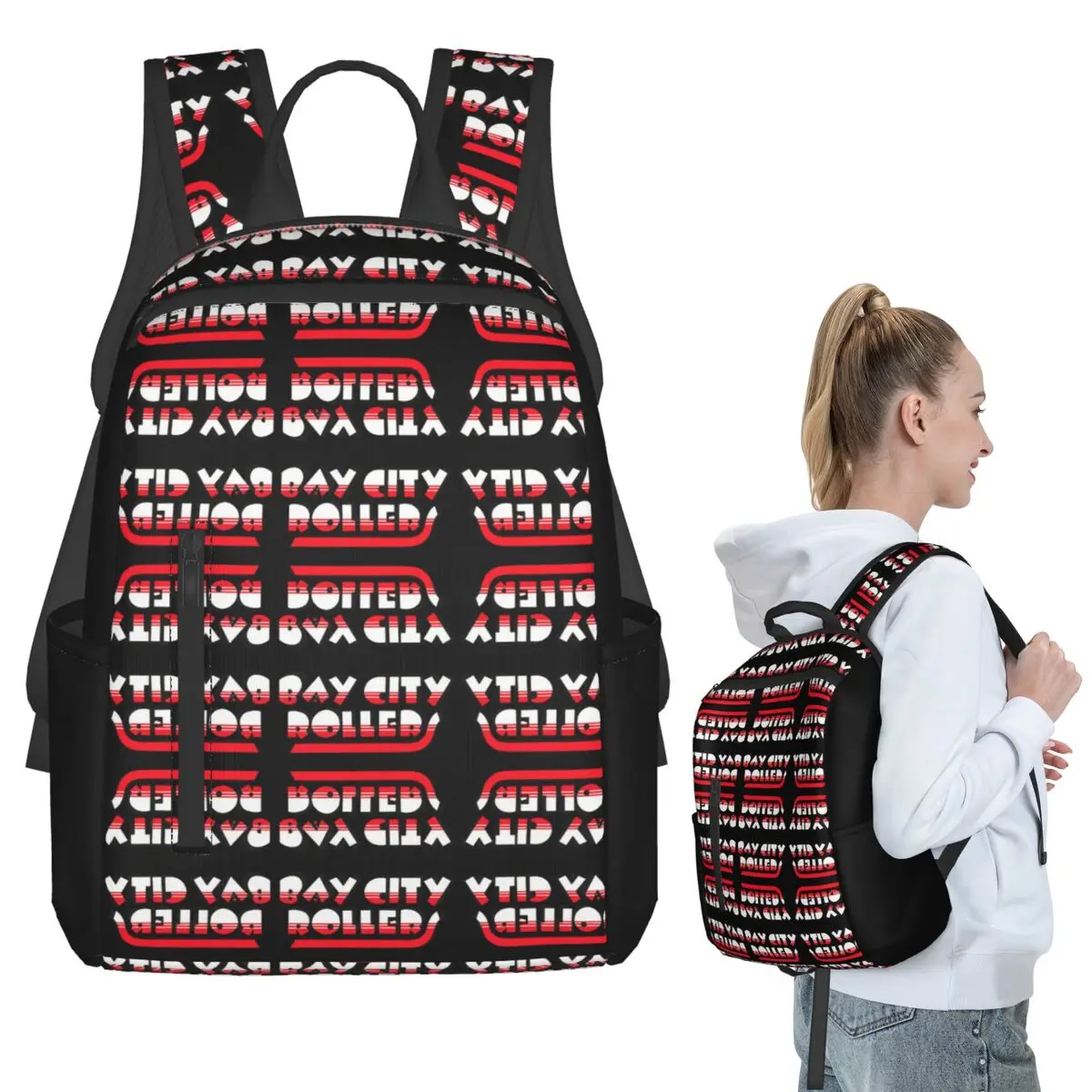 Bay City Rollers Backpack Student BookBag Boys Girls School Bag Computer Shoulder Bags Men Women