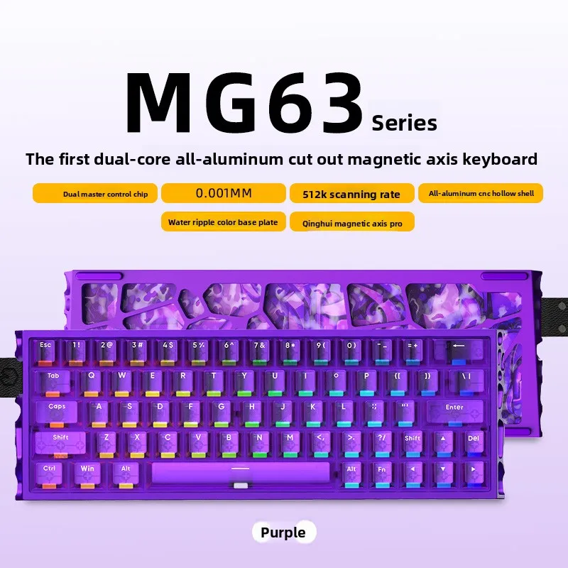 IROK MG63 Aluminum Alloy Magnetic Axis Keyboard RT0.001 Accuracy