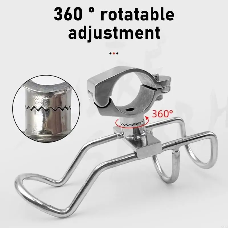 

55KD Stainless Steel Fishing Rod Holder Poles Bracket Mounted Clamps on Marine Rod Holder Fishing Rod Sockets Bracket