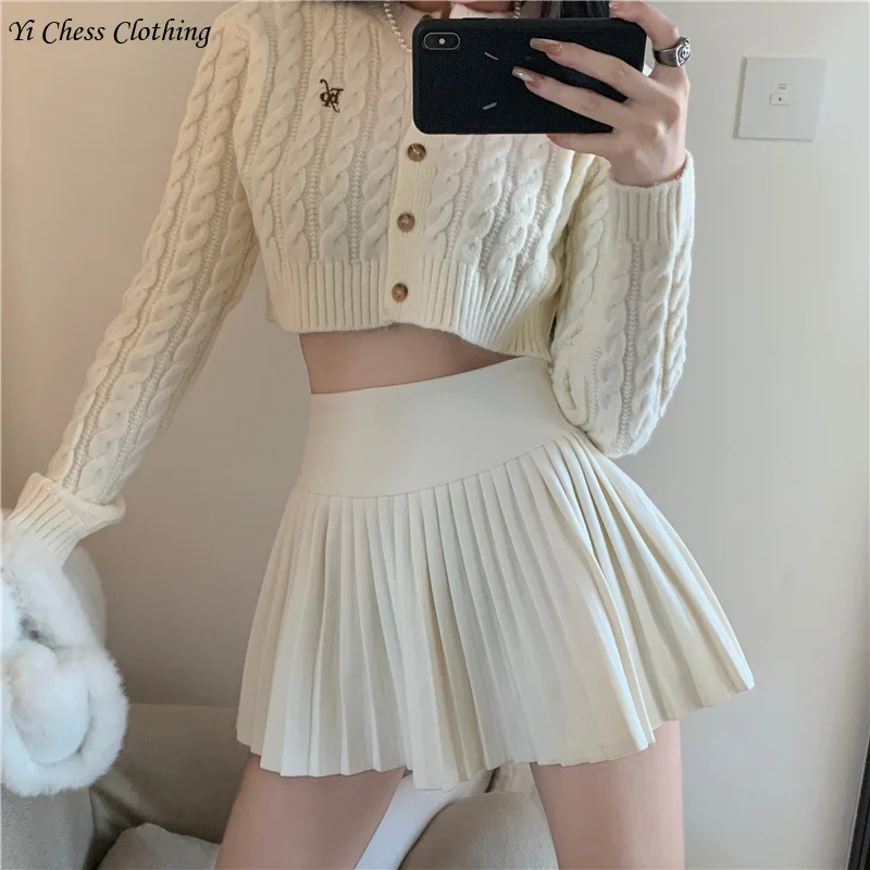 

Summer Women's Fashion and Sexy Pleated Skirt Solid Color Anti Shining Half Skirt Spicy Girl A-line Short Skirt JK Half Skirt