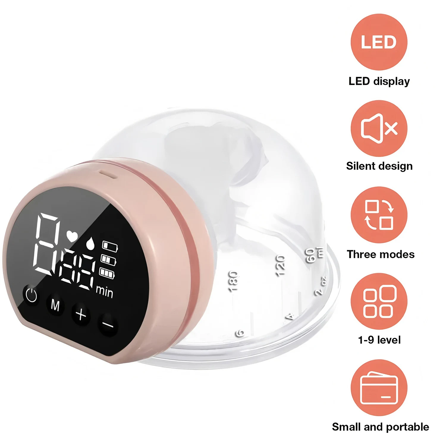 Electric Breast Pump Hands Free Smart Suction Milking Machine Wearable Silicone Portable Baby Breast Milk