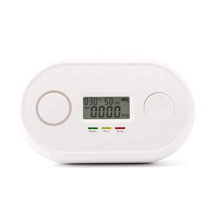 Smart home fire smoke alarm WiFi wireless carbon monoxide temperature and humidity group detection voice alarm