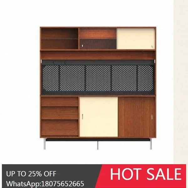 

HLZ Sideboard Cabinet Vintage Style Storage Living Room Cabinet Home Storage Cabinet