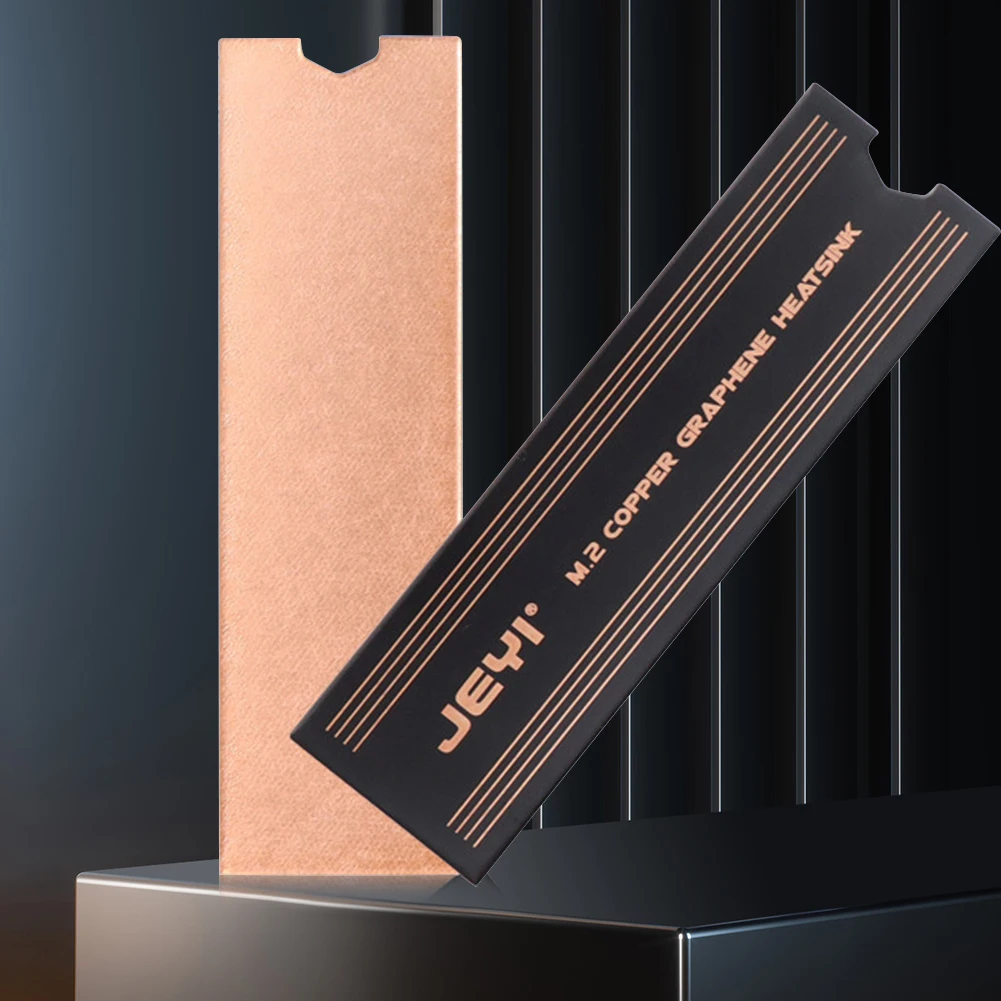 JEYI M2-CG SSD Cooler Radiator Dual-Layer Graphene Copper 2pcs Cooler Memory Radiator Light Thin for Laptop PC NVMe 2280 Drive